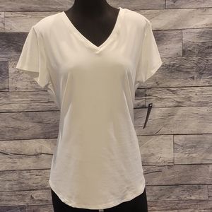 White V-Neck Tee NWT XXL (19)